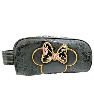 Disney Minnie Mouse Cosmetic Bag Black Pink Pouch Travel Case Makeup Purse